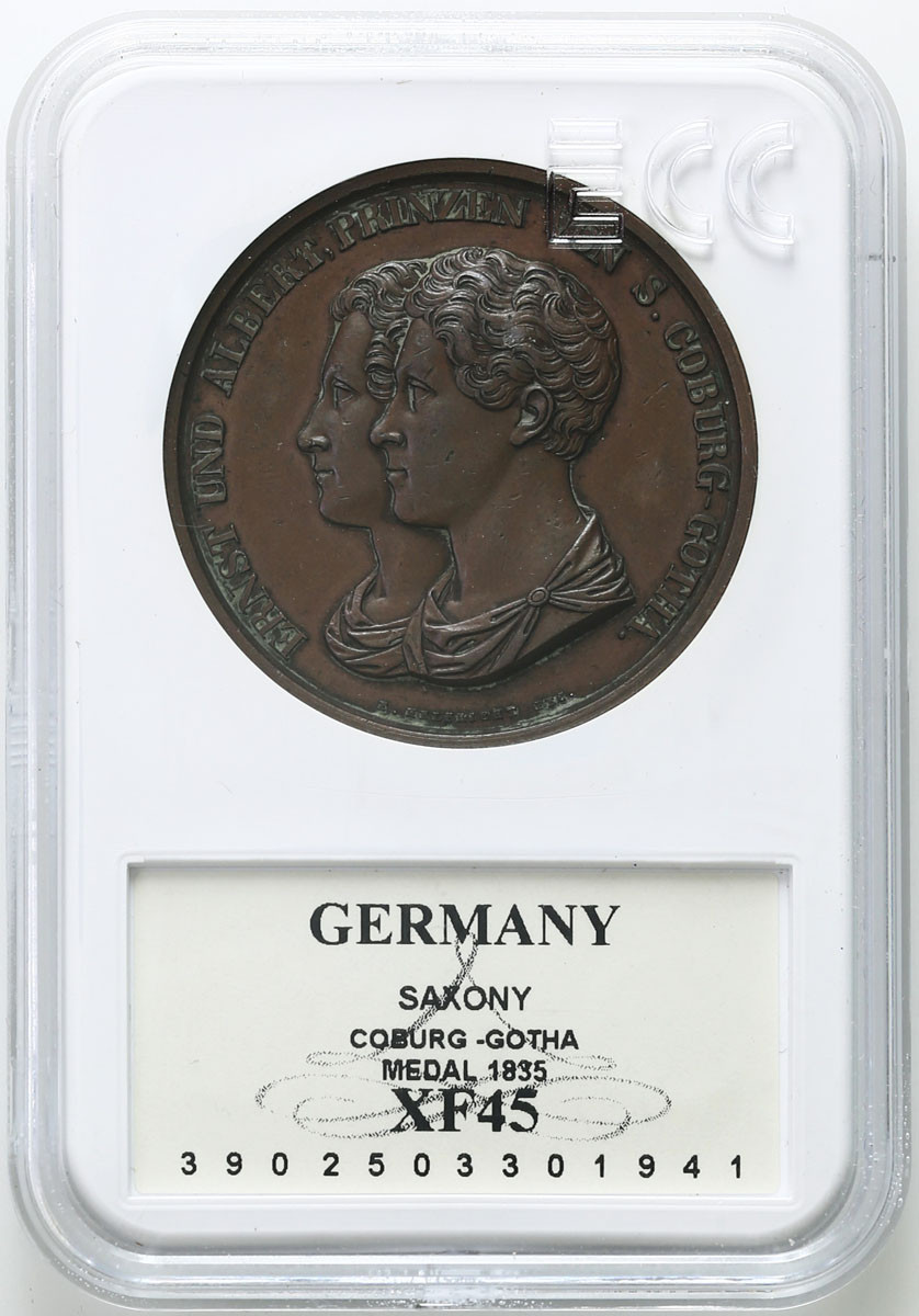 Niemcy, Saksonia Medal 1835 – GCN XF45